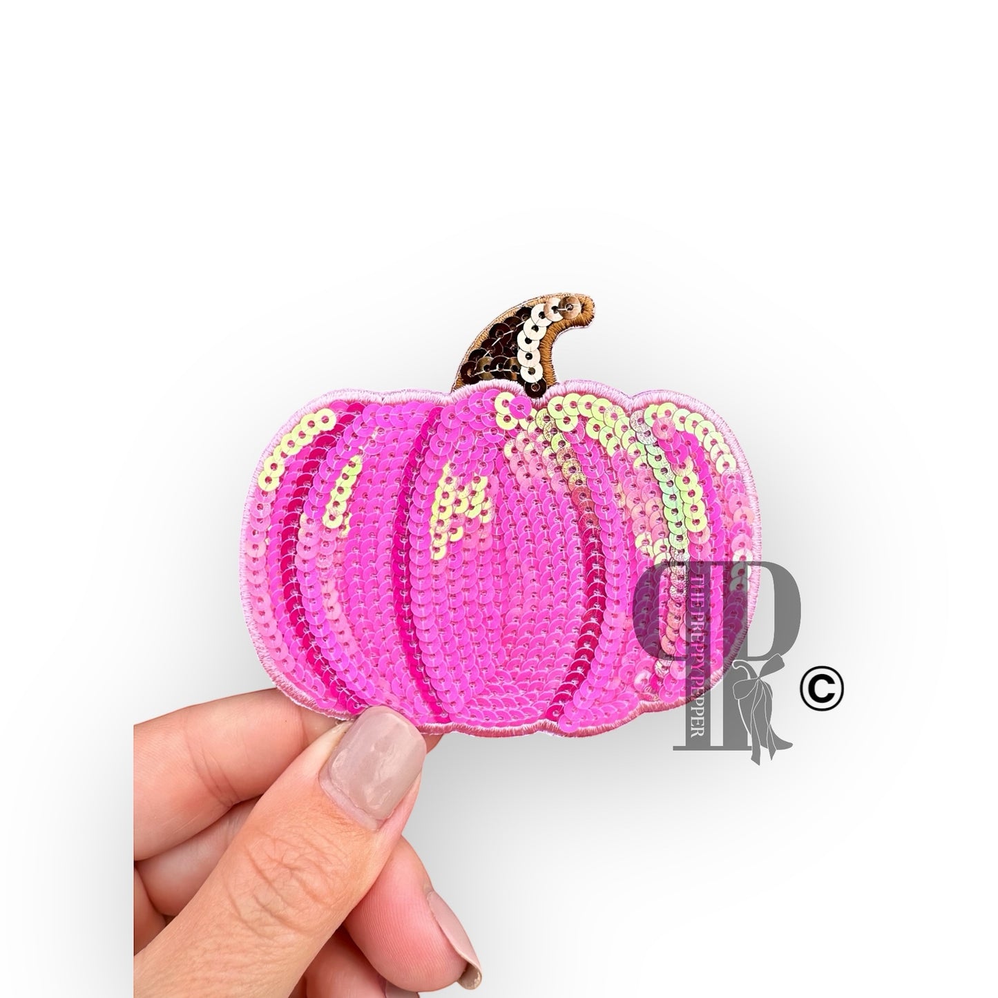 Sequin & Glitter Pink Pumpkin Patch