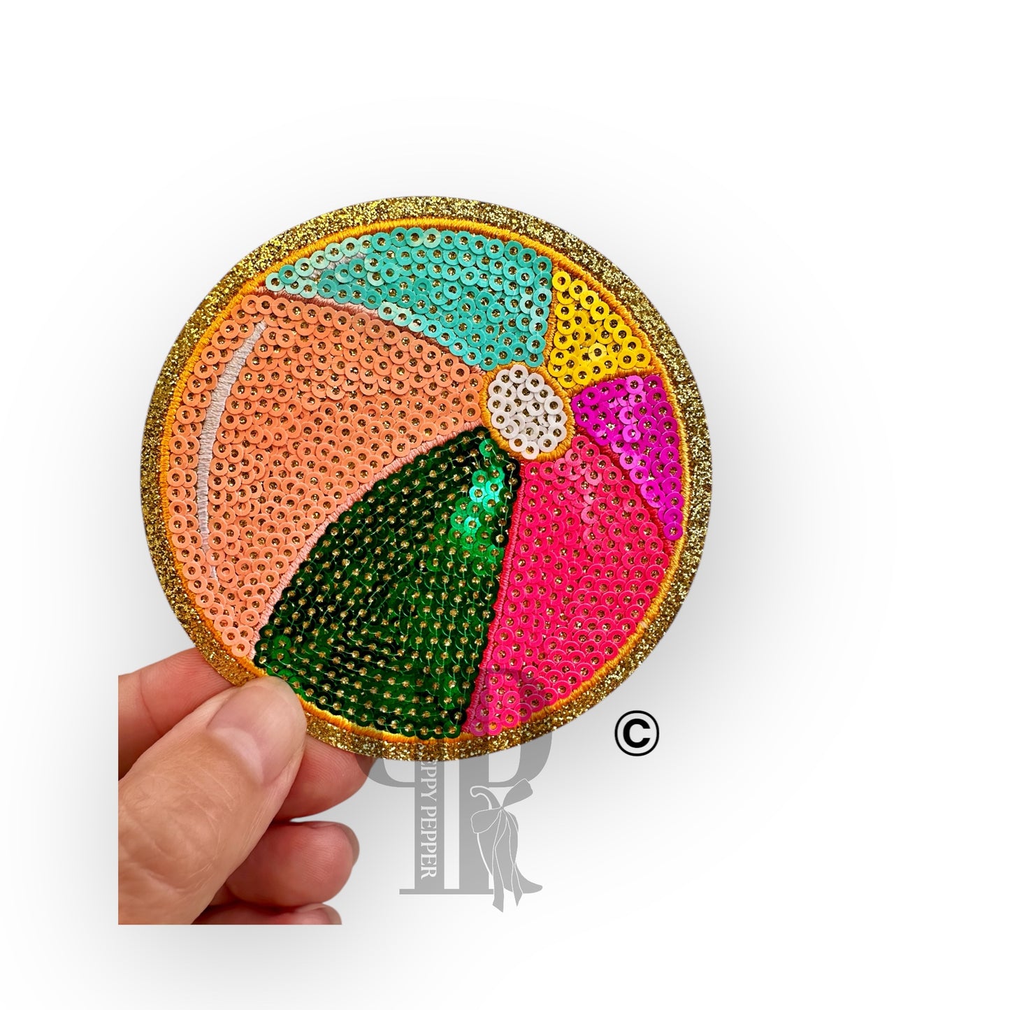 Glitter & Sequin Beach Ball Patch©️