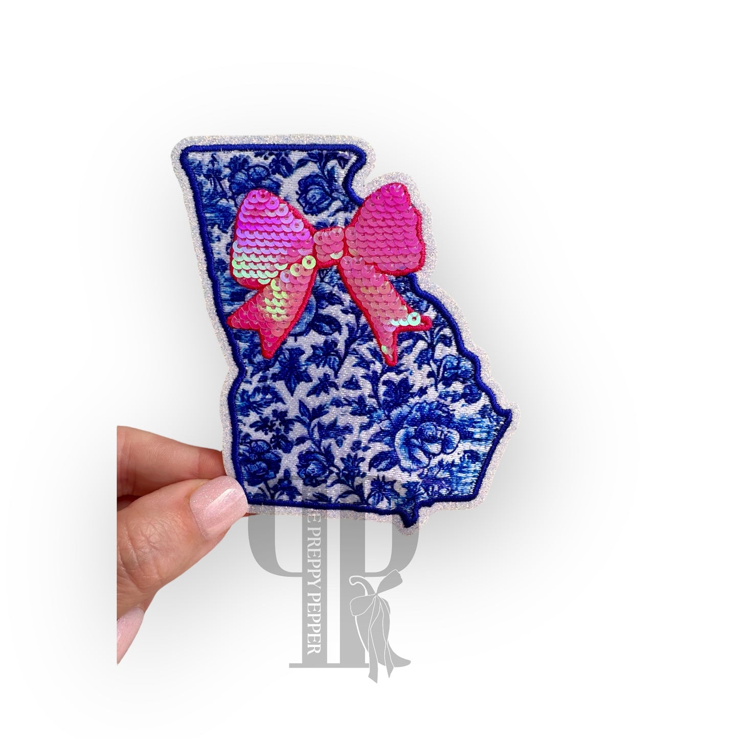 Sequin & Glitter Chinoiserie Coquette Georgia Patch©️