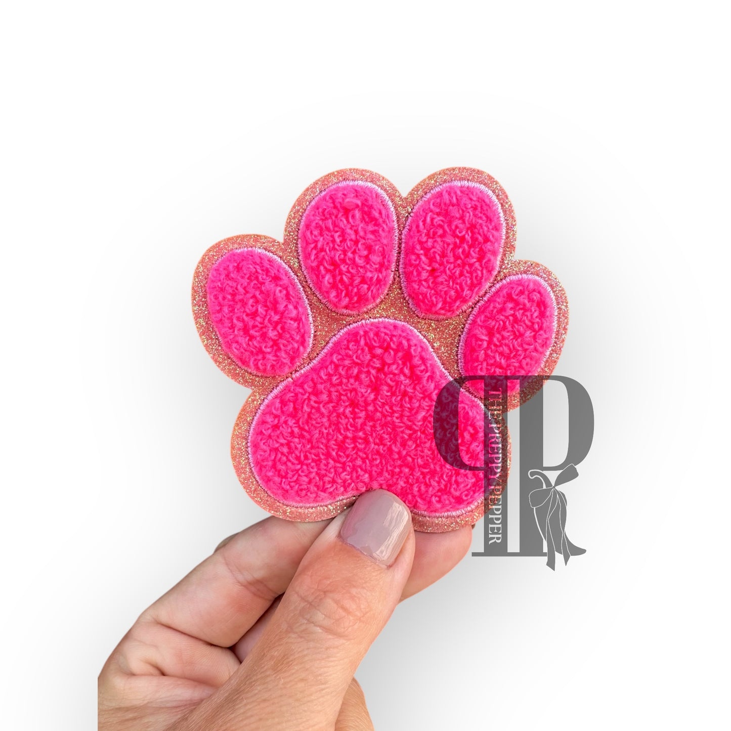 Chenille & Glitter Paw Patches