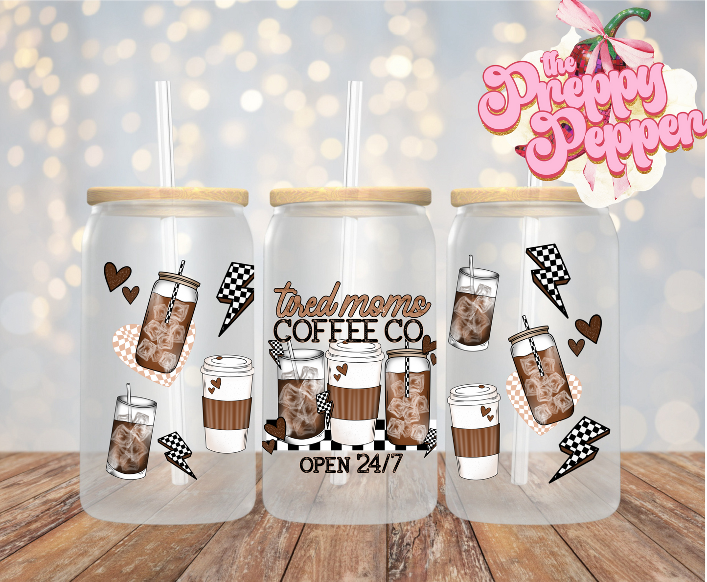 Tired Moms Coffee Co. 16oz UVDTF Wrap