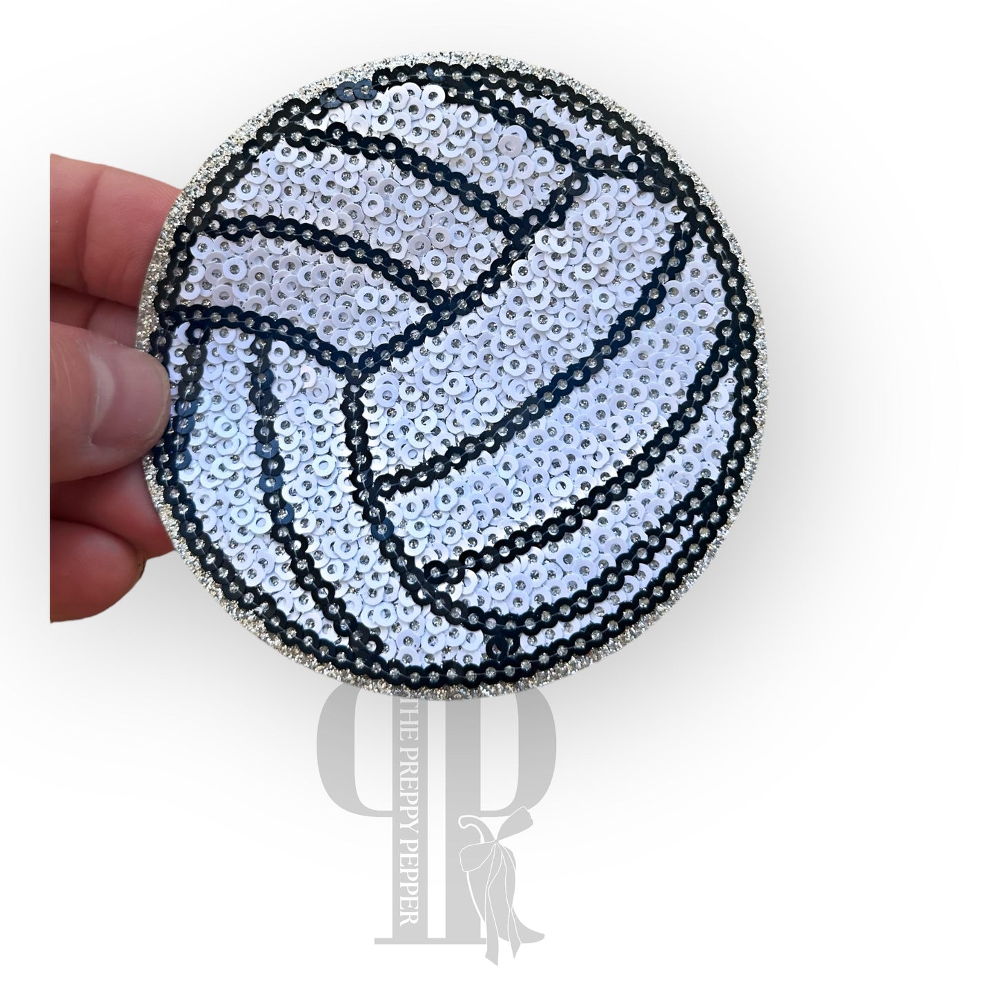 Sequin & Glitter Volleyball Patch