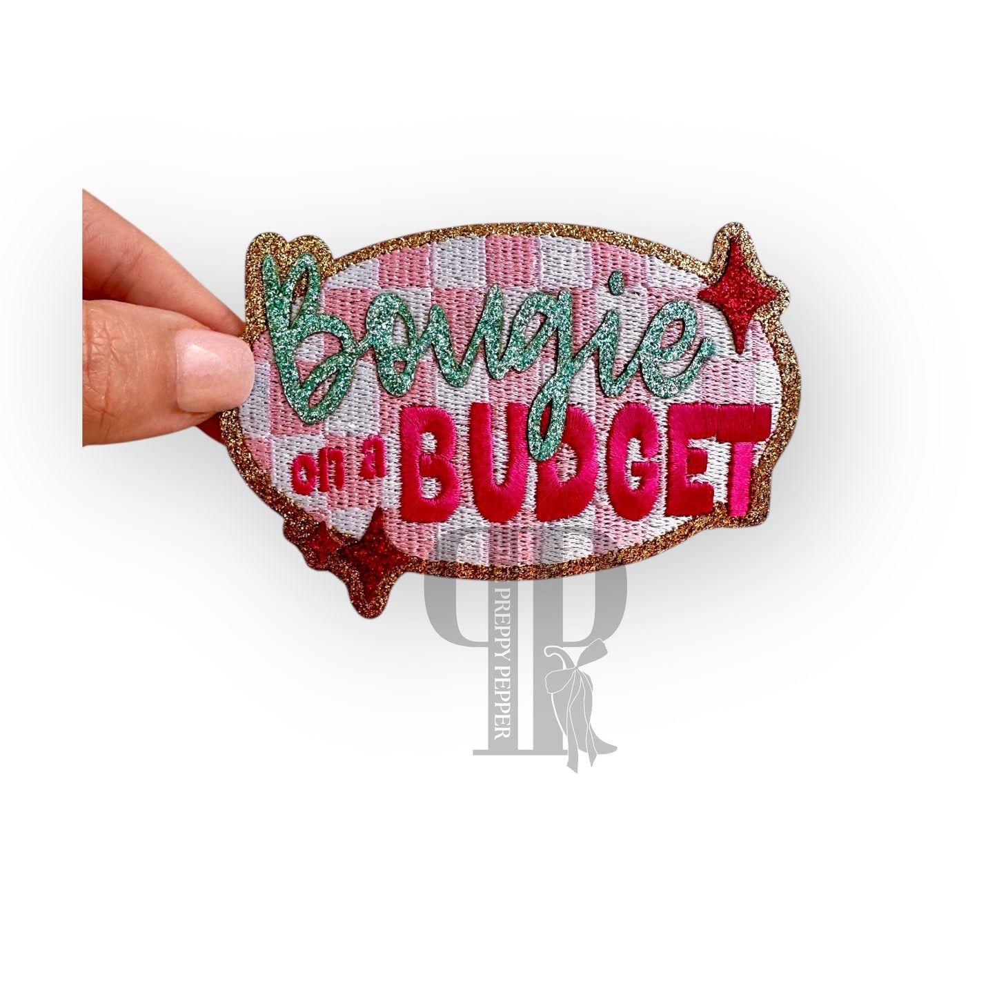 Bougie On A Budget Glitter Patch©️