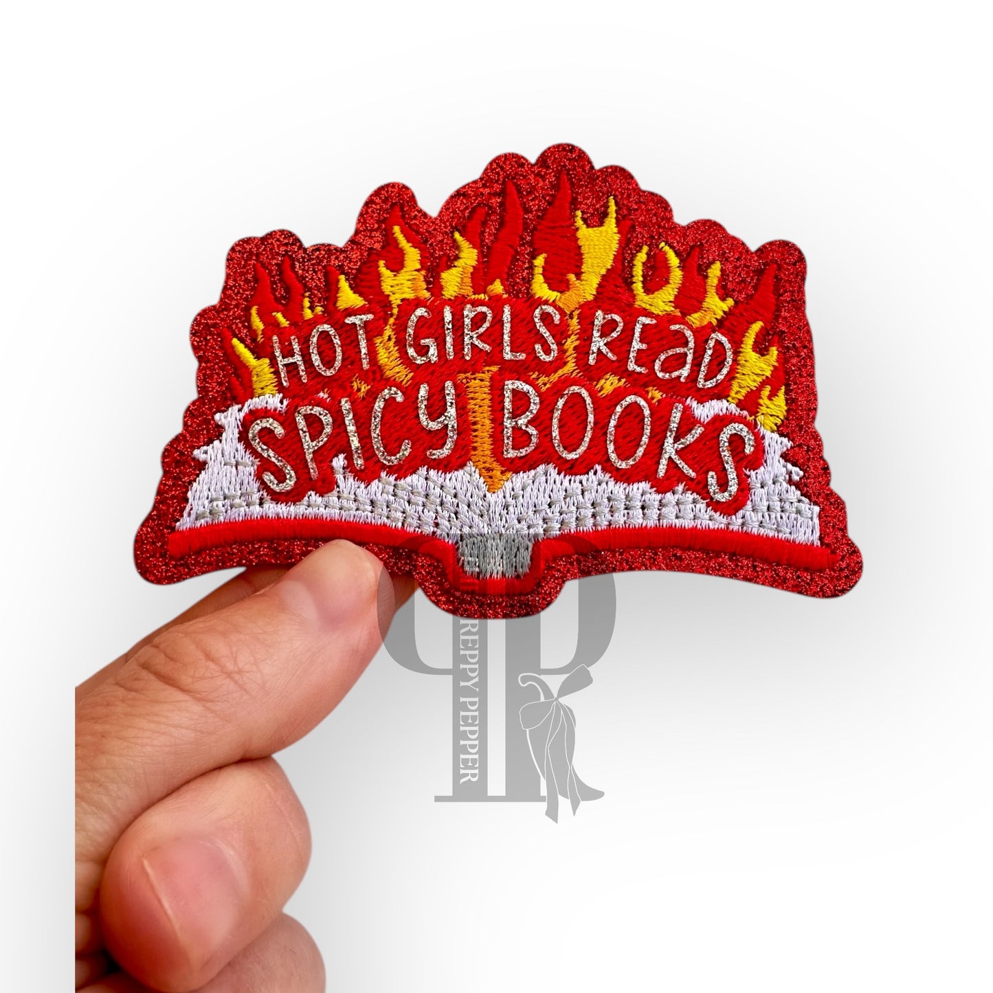 Glitter Hot Girls Read Spicy Books Patch©️