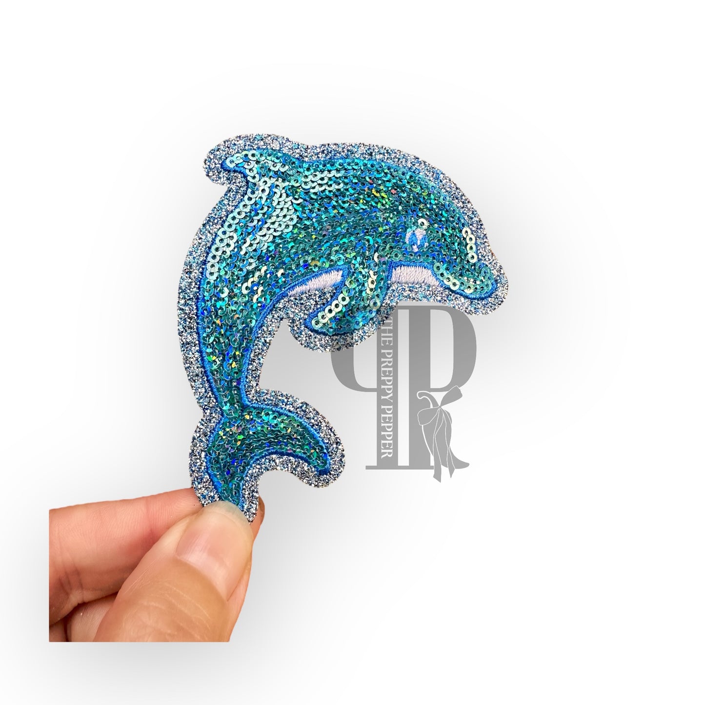 Sequin & Glitter Dolphin Patch