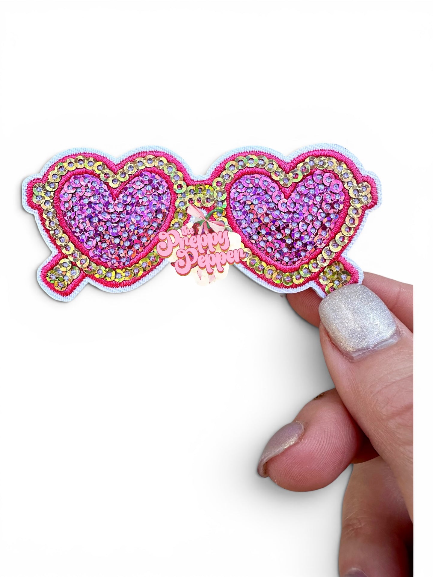 Sequin sunglasses patch
