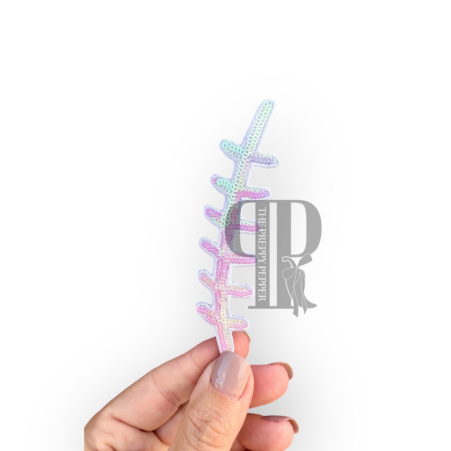 Sequin Football Seam Patch