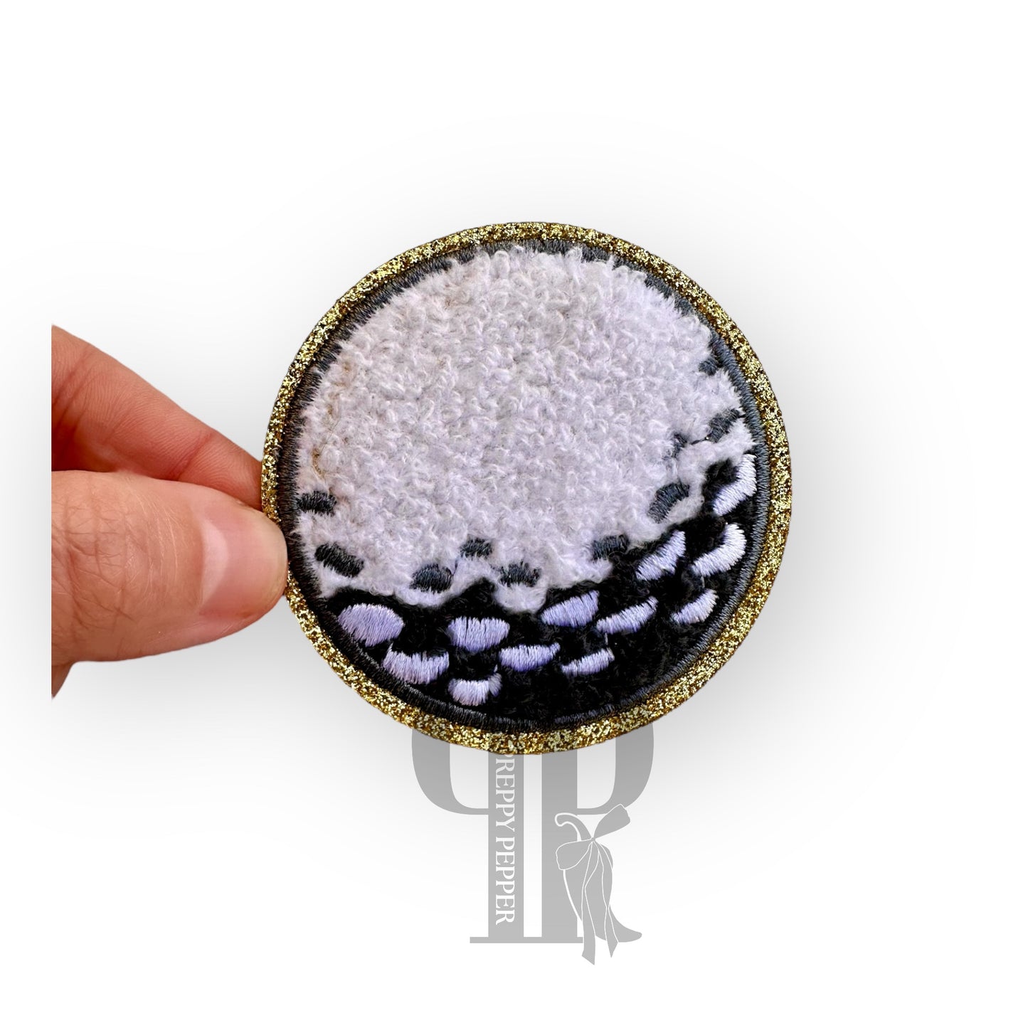 Chenille & Glitter Golf Ball Patch