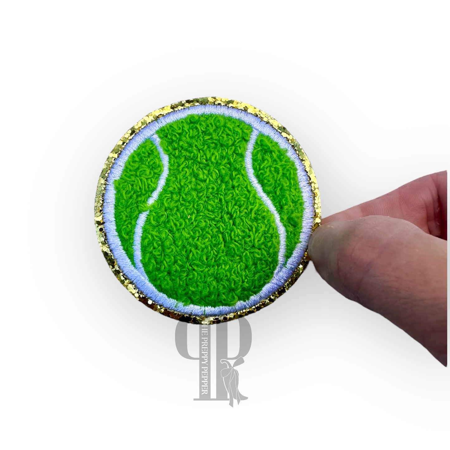 Chenille & Glitter Tennis Ball Patch