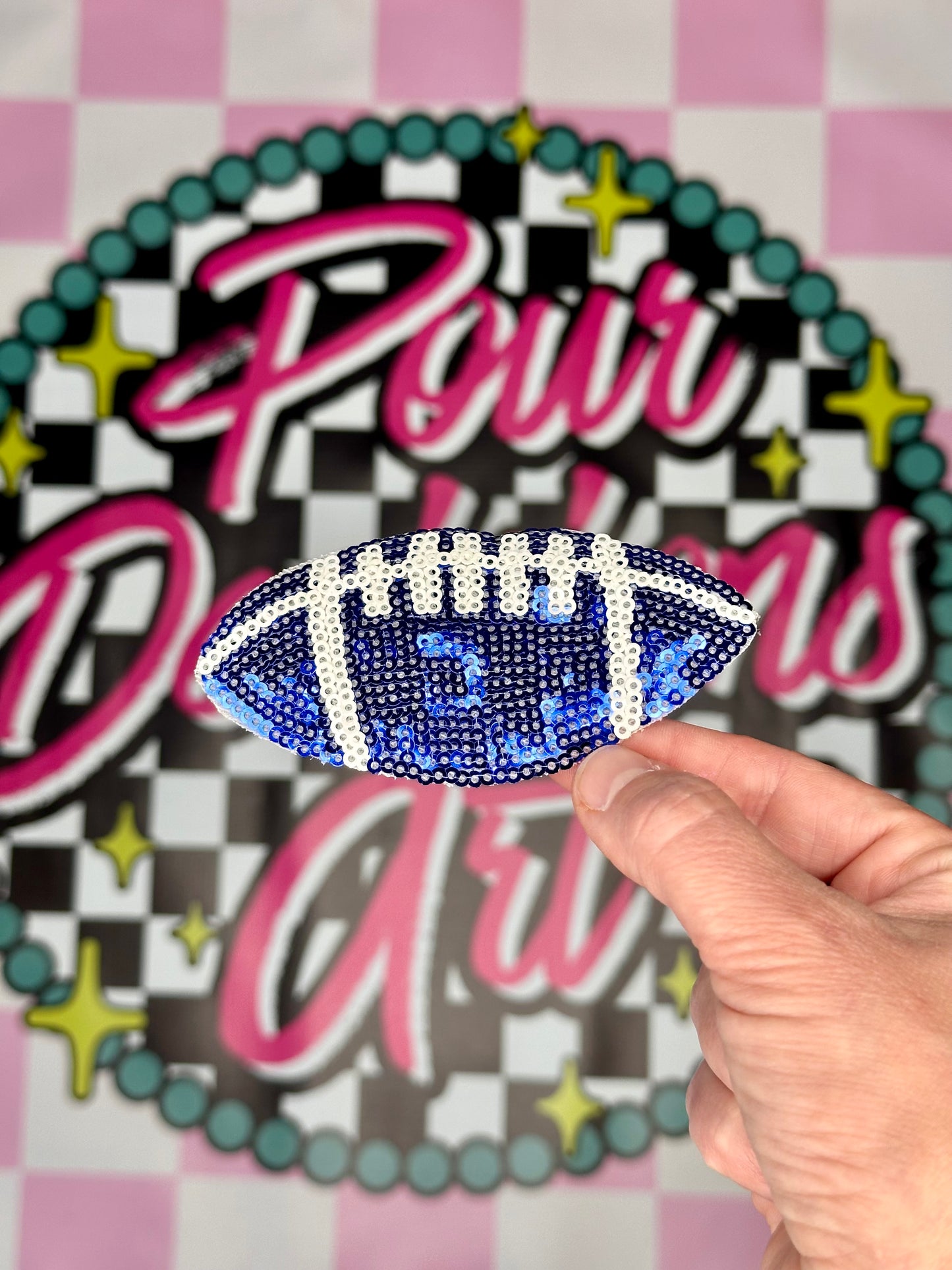 Sequin Football Patch