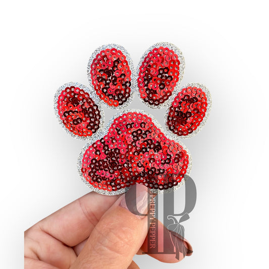 3" Sequin & Glitter Paw Patches