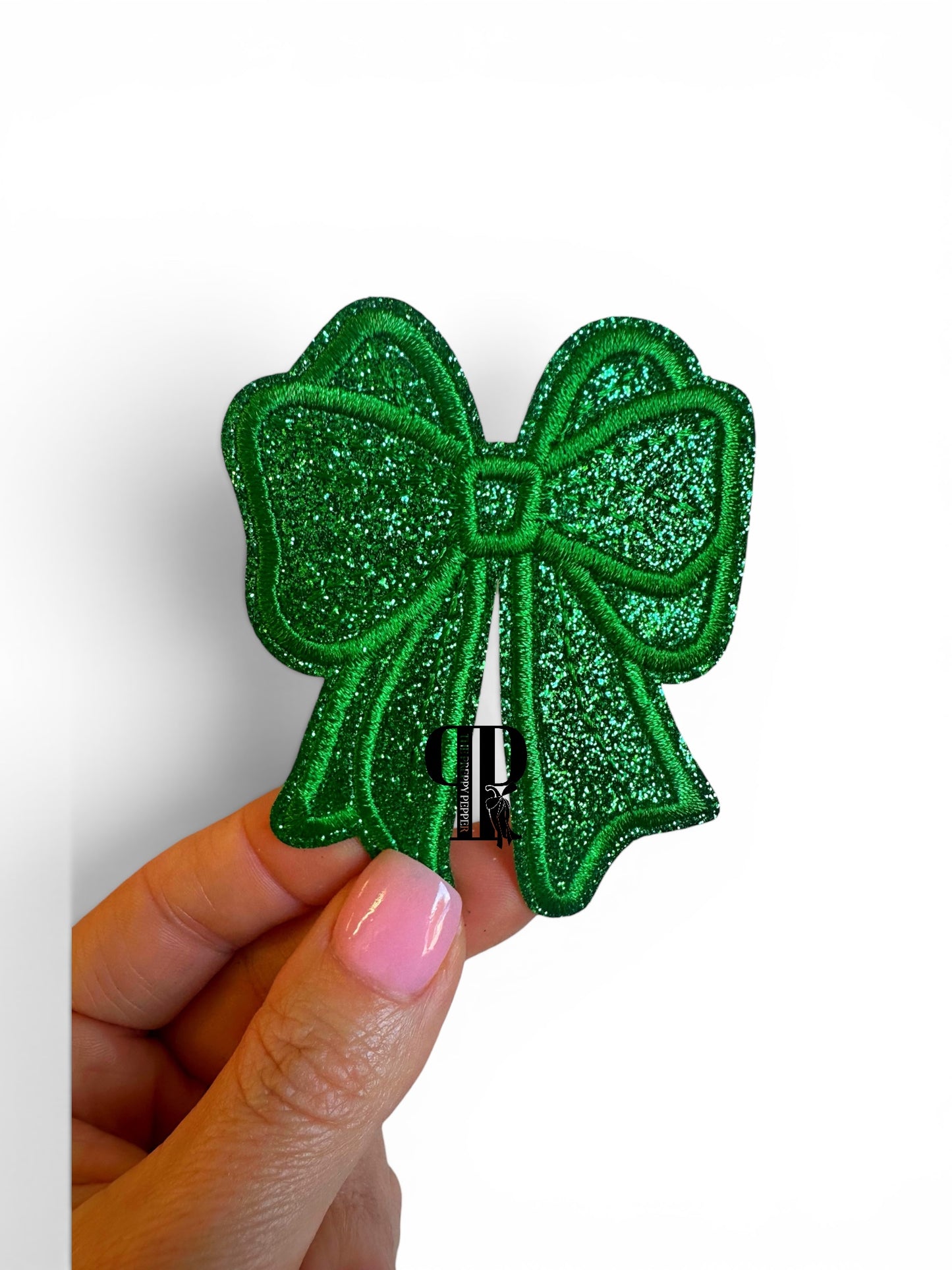 3” Glitter Bow Patch