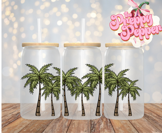 16oz Palm Tree UVDTF Wrap