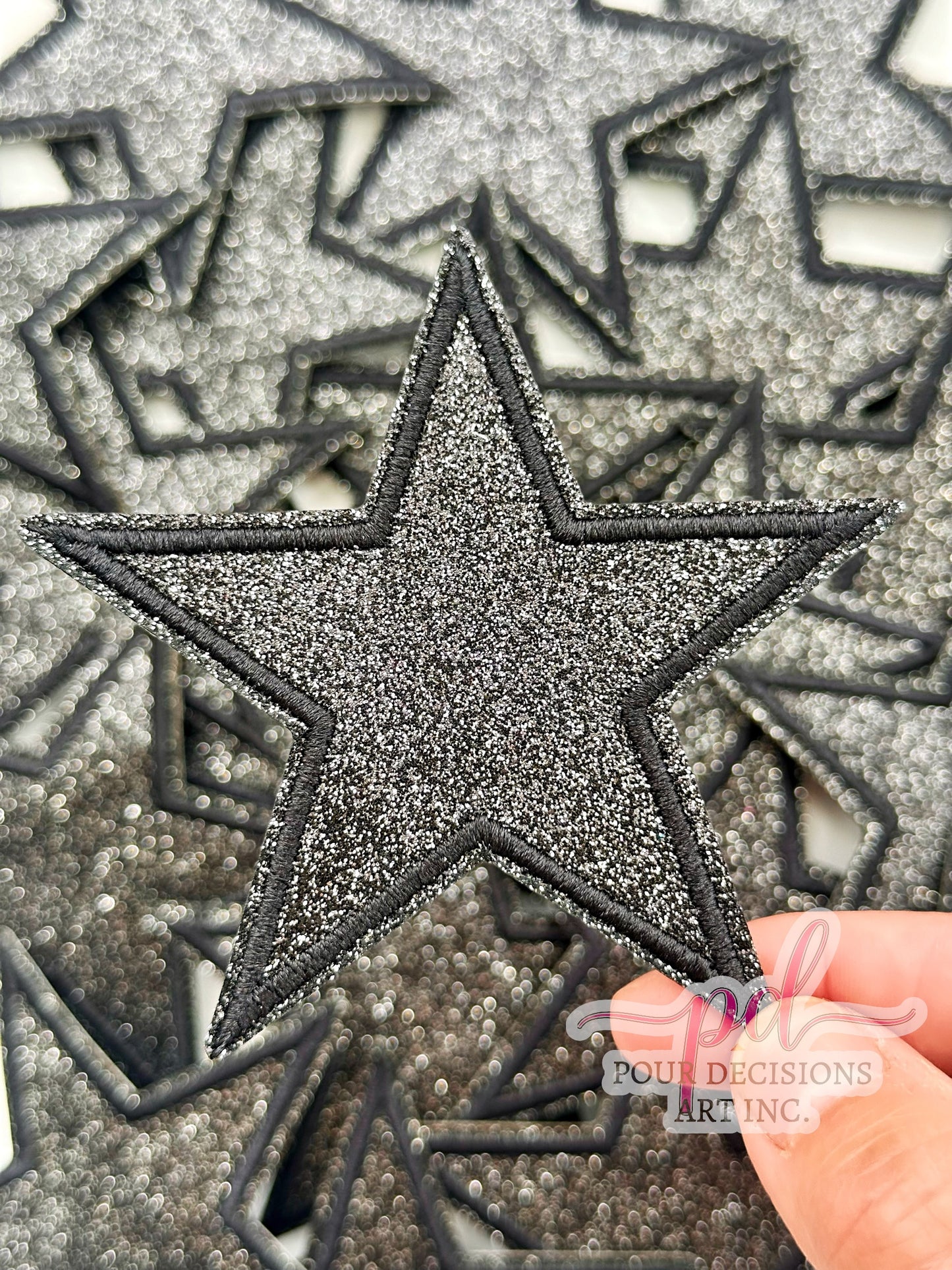 Glitter Star Patch 3”