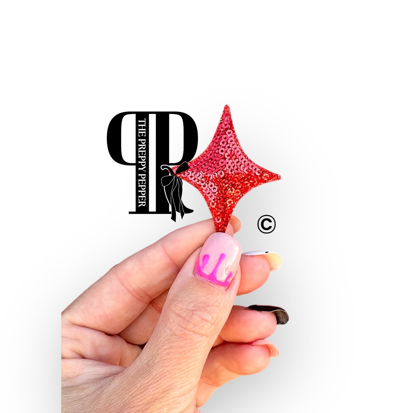 2” Sequin & Glitter Twinkle Star Patch