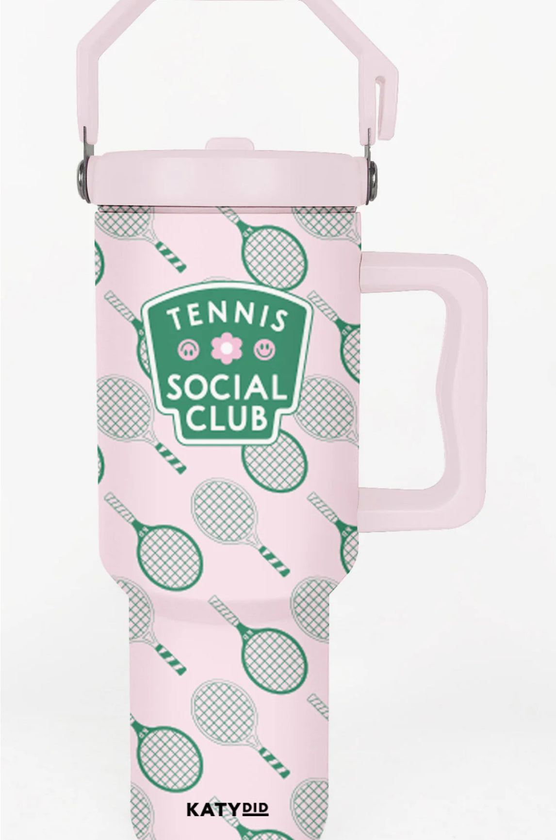 TENNIS SOCIAL CLUB 38 OZ TUMBLER WITH LID HANDLE