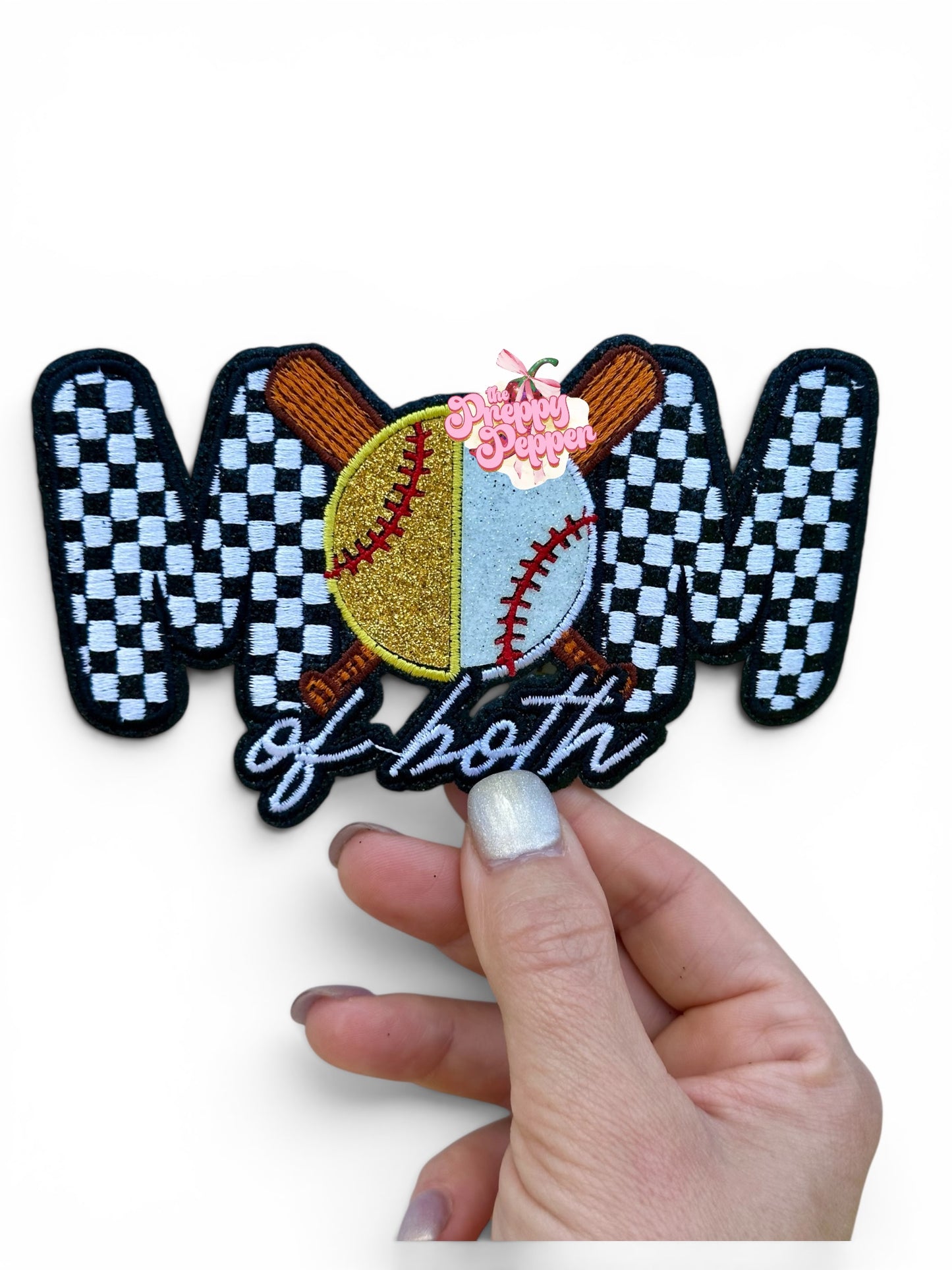 Glitter Mom Of Both Patch (please read description)