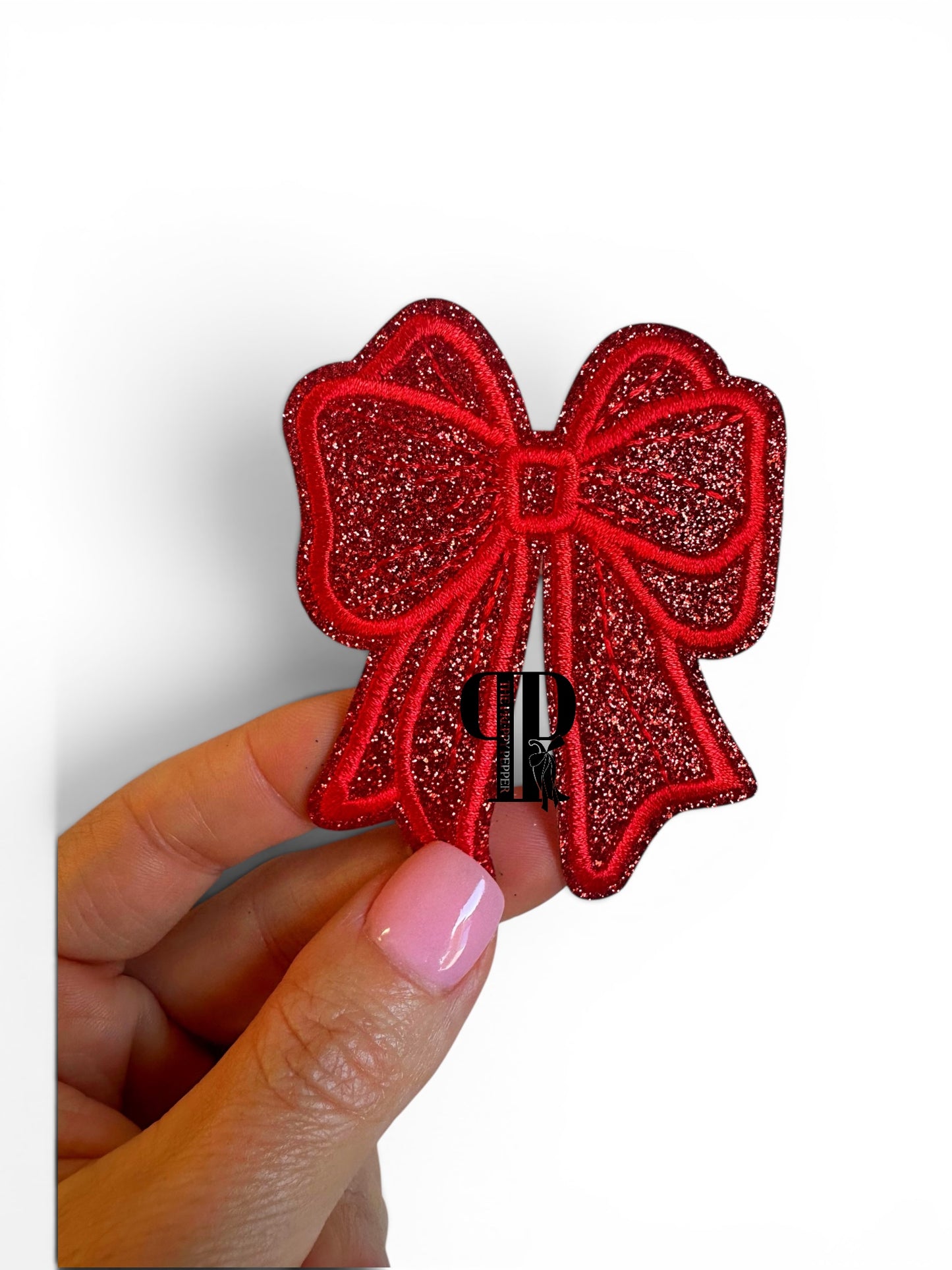 3” Glitter Bow Patch