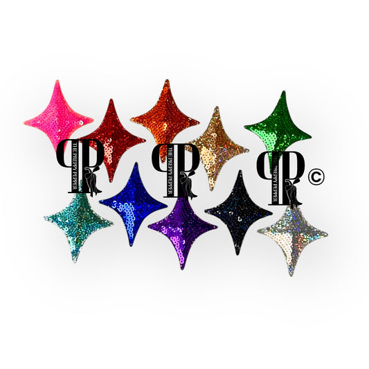 2” Sequin & Glitter Twinkle Star Patch