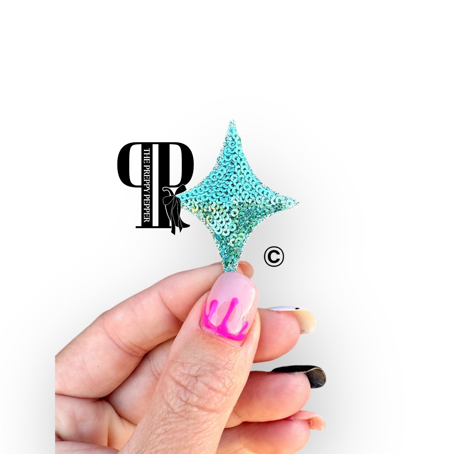 2” Sequin & Glitter Twinkle Star Patch