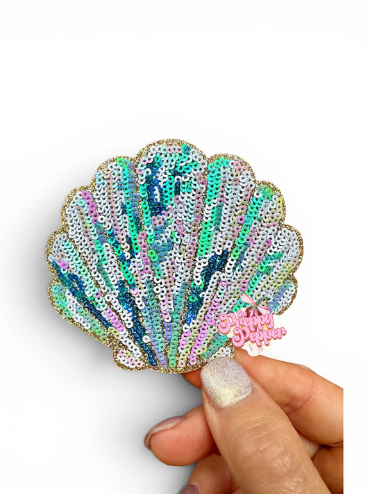 Sequin & Glitter Seashell Patch