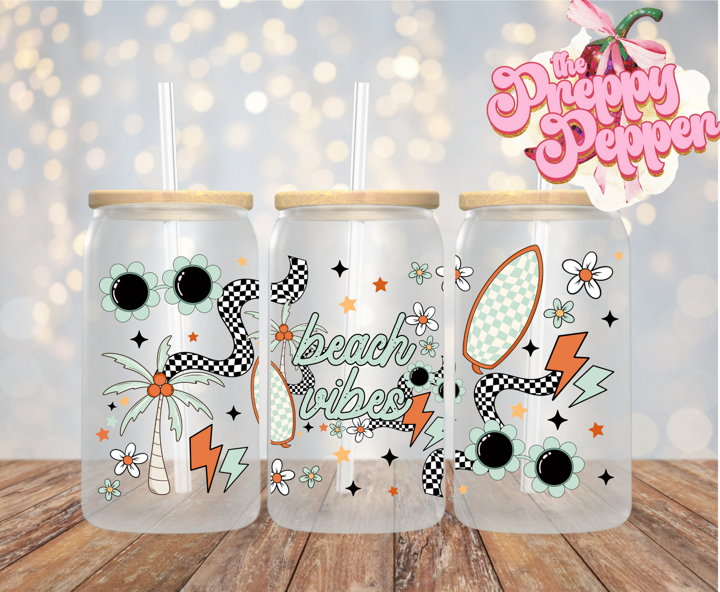 Beach Vibes 16oz UVDTF Wrap