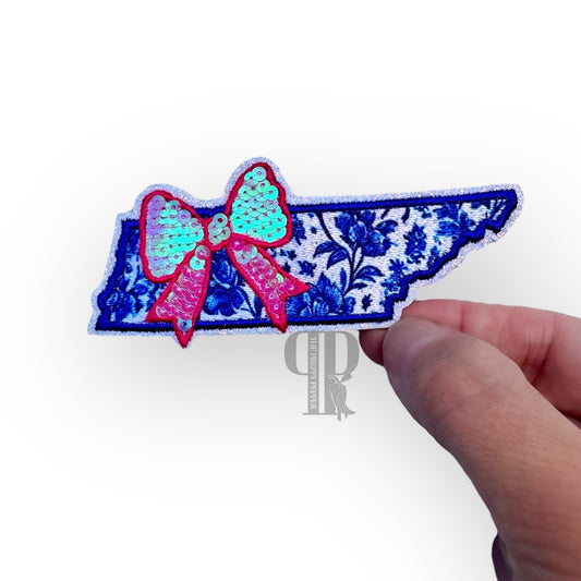 Sequin & Glitter Tennessee Chinoiserie Coquette Patch©️