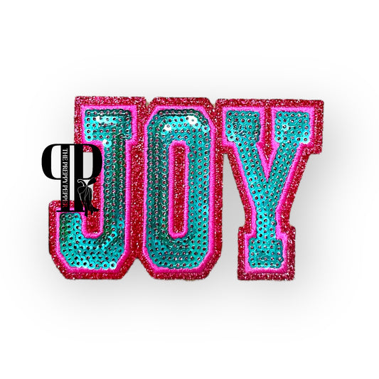 Sequin & Glitter Varsity Joy Patch