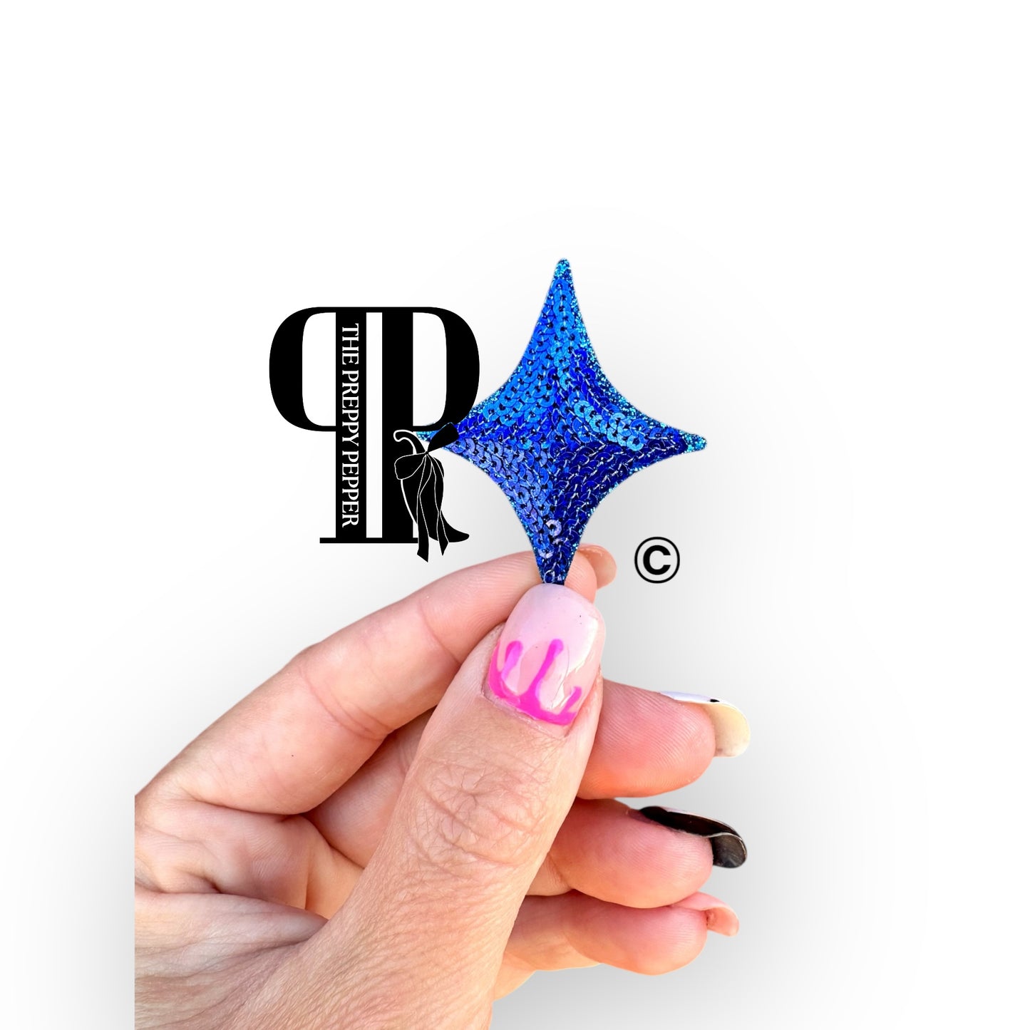 2” Sequin & Glitter Twinkle Star Patch