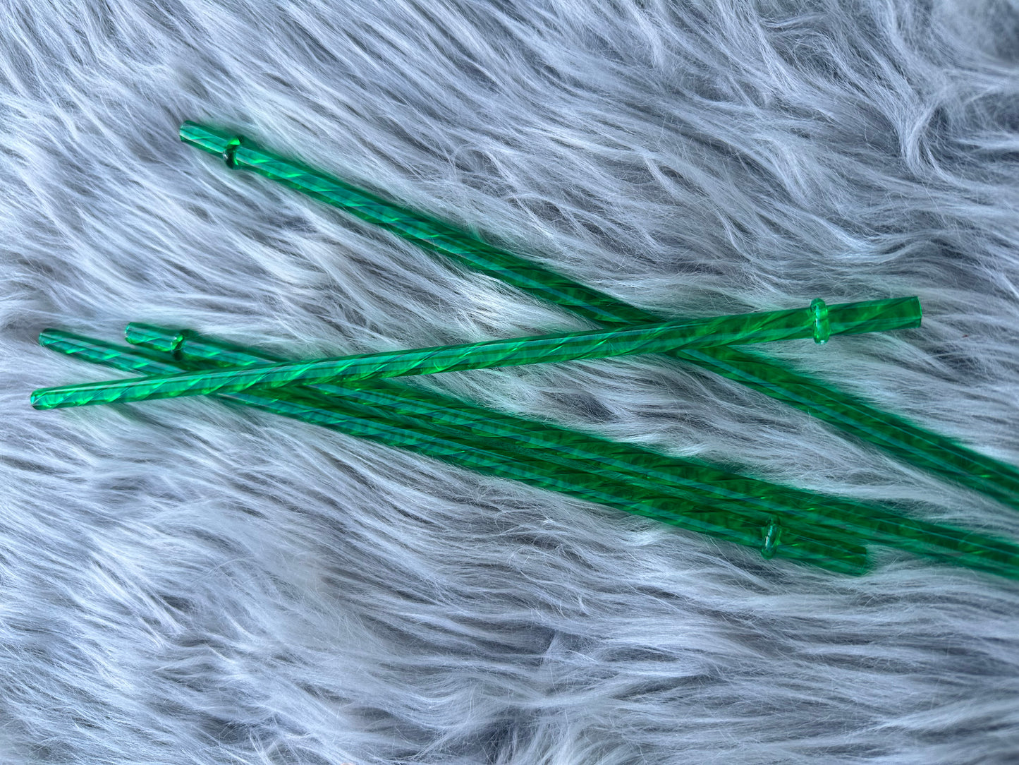 Green Swirl Reusable Straws