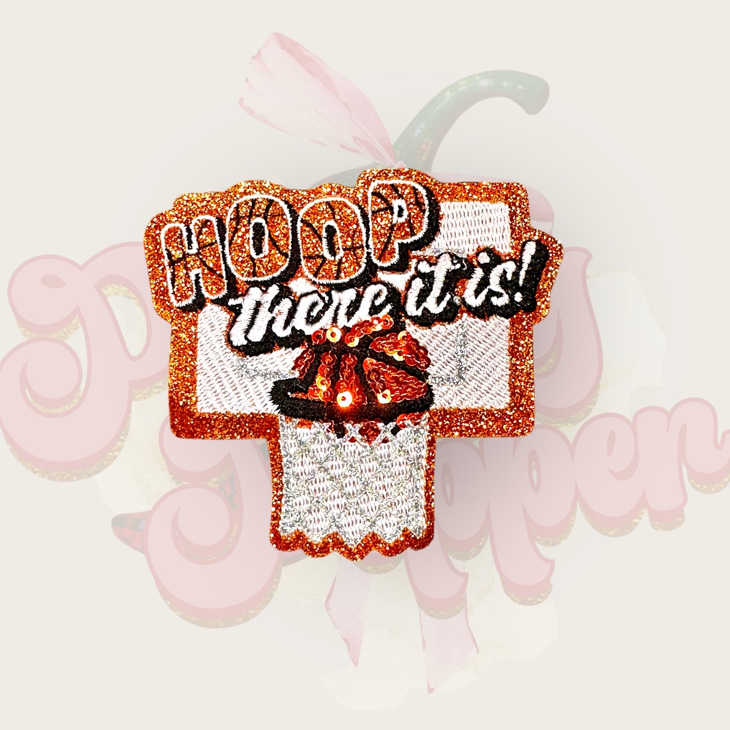 Hoop There It Is Glitter & Sequin Patch