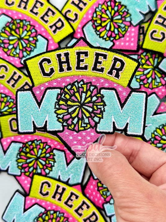 Glitter Cheer Mom Patch©️