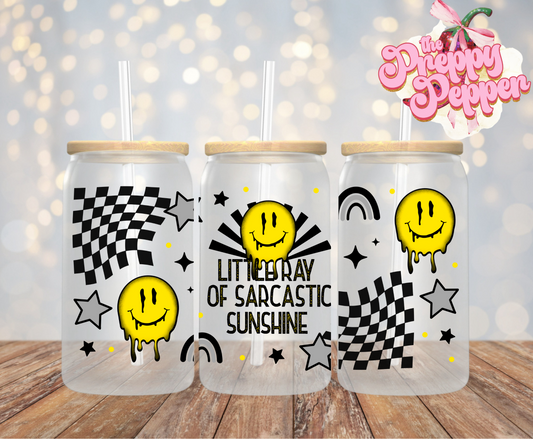 Litter Ray Of Sarcastic Sunshine 16oz UVDTF Wrap
