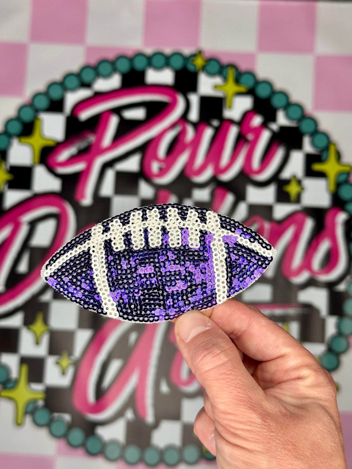 Sequin Football Patch