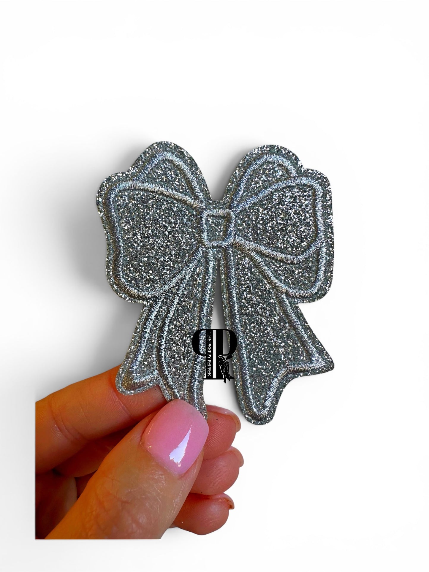 3” Glitter Bow Patch