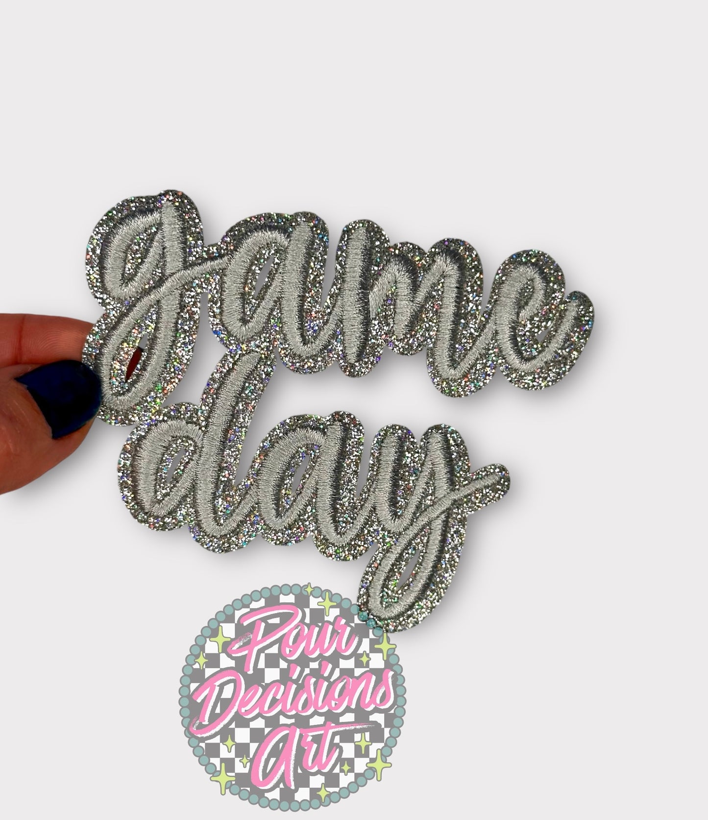 Silver Holo Glitter Game Day Patch©️