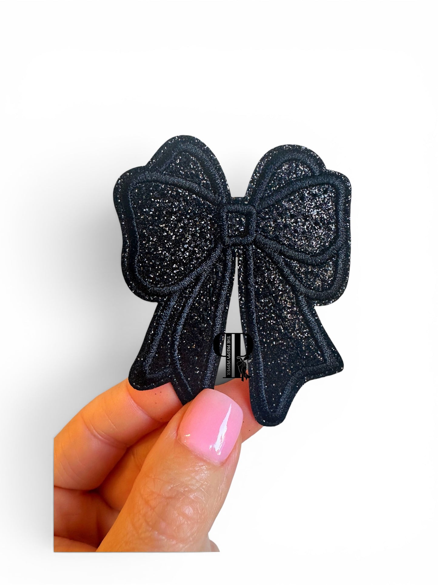 3” Glitter Bow Patch