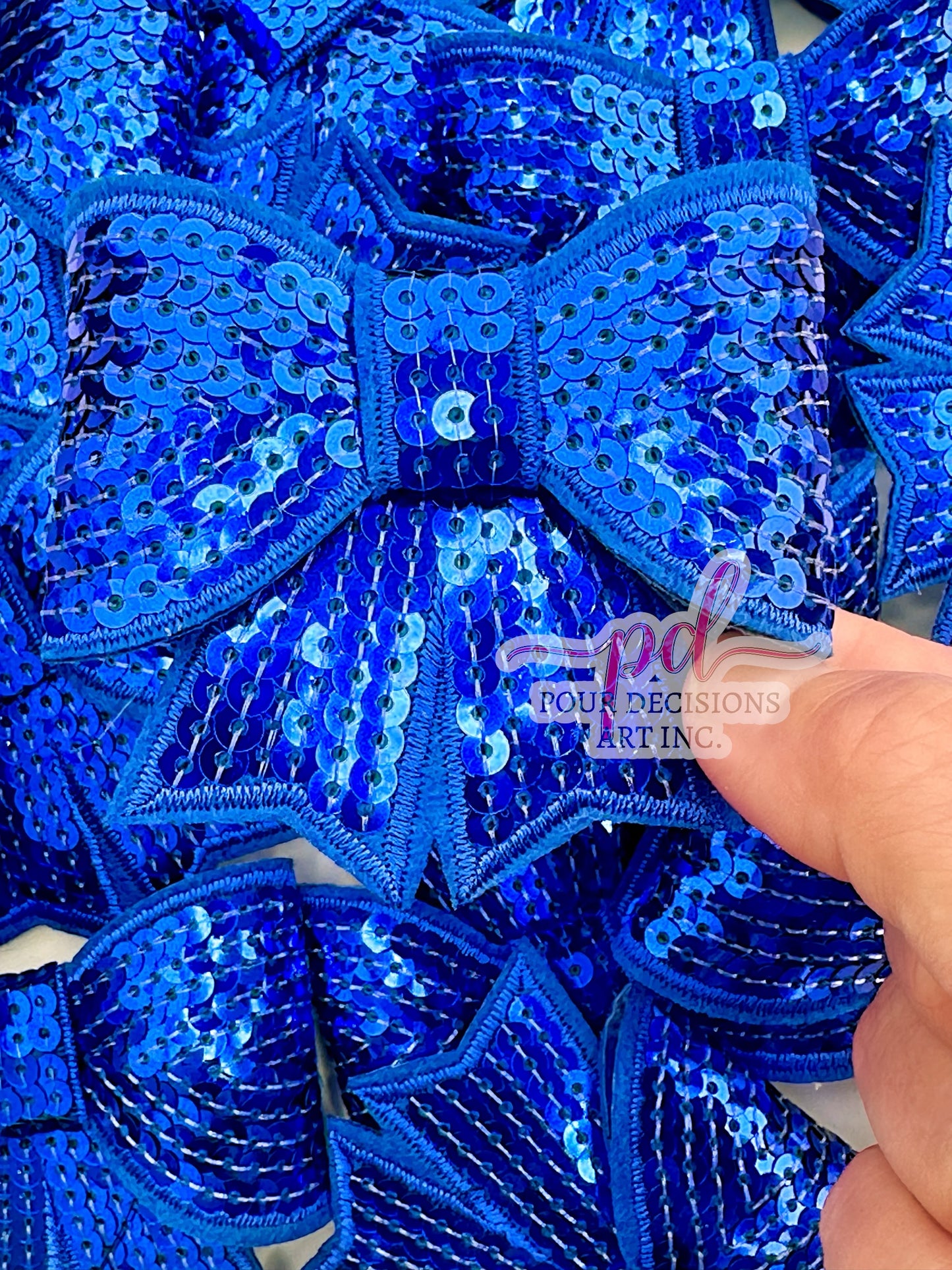 Sequin 3D Bow Patch