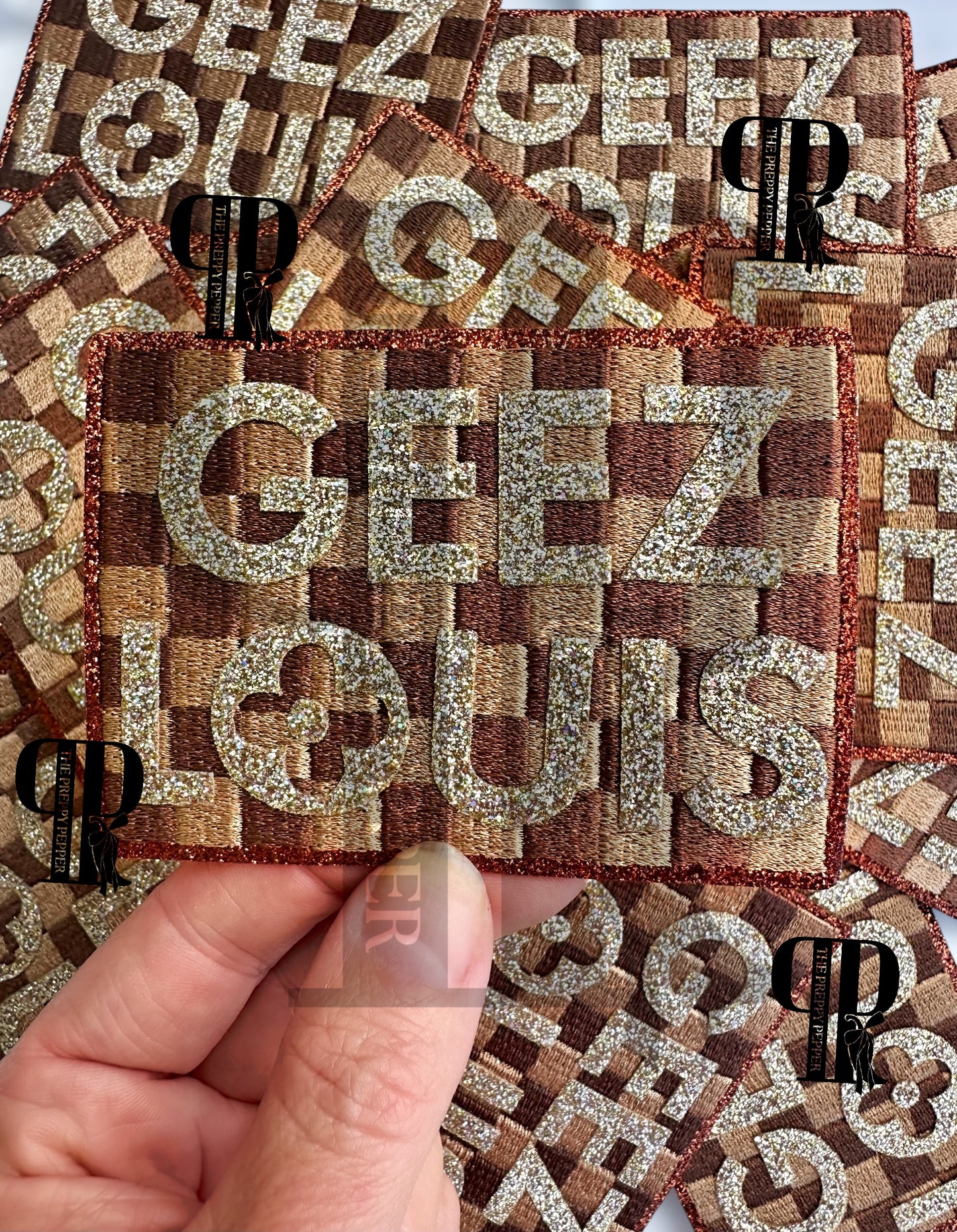 Geez Louis Glitter Patch