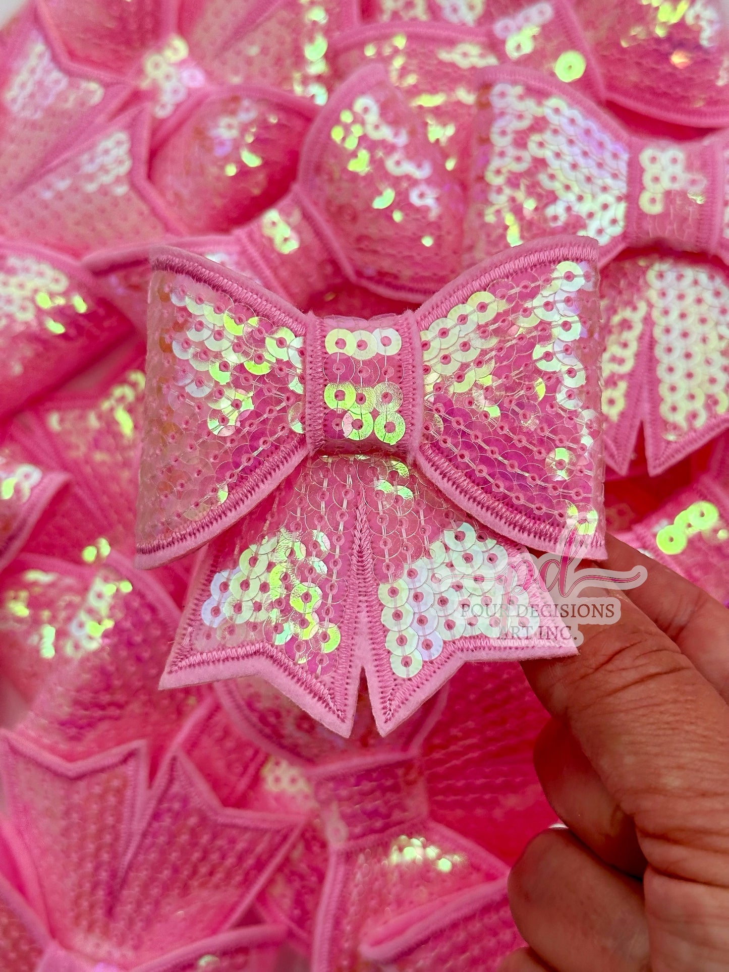 Sequin 3D Bow Patch