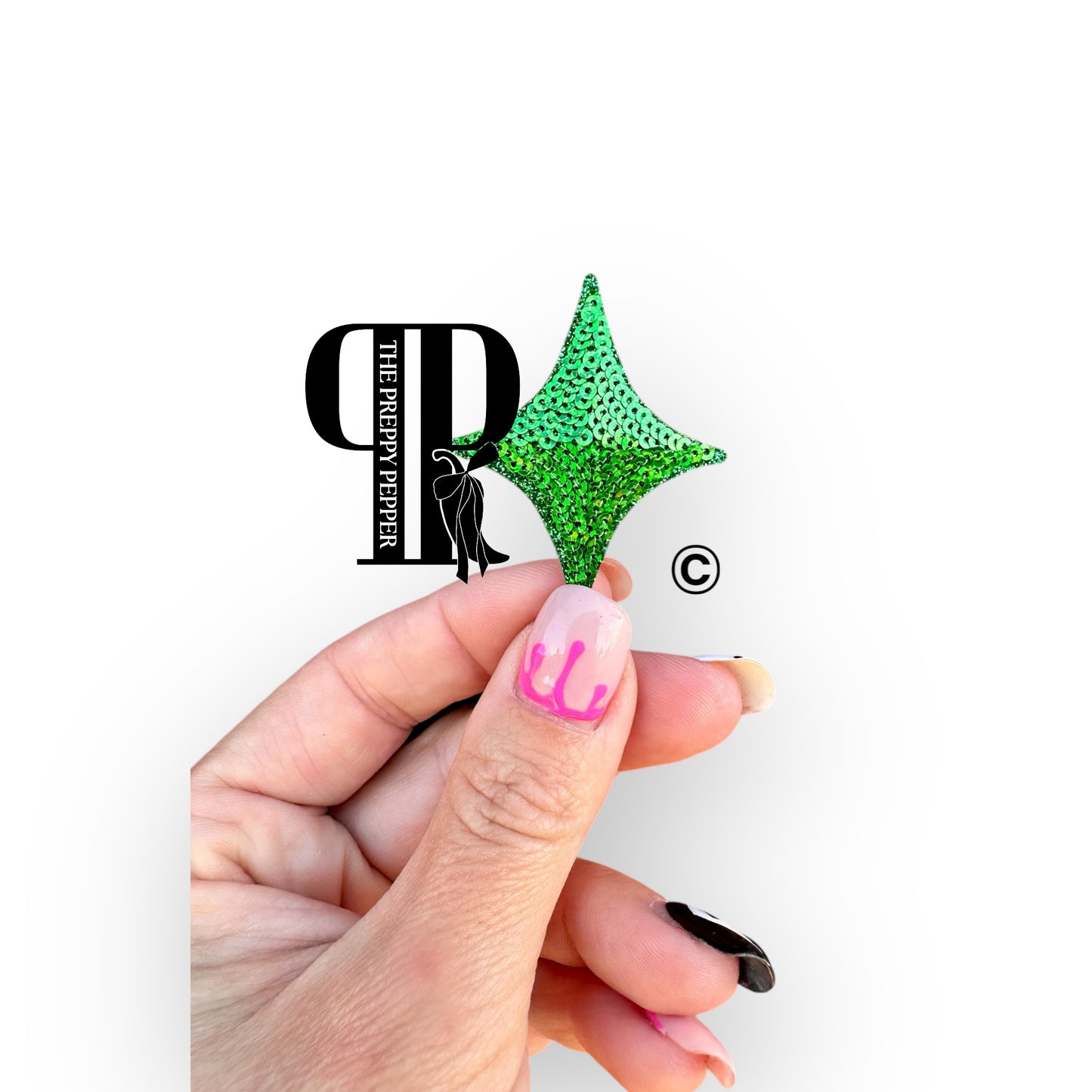 2” Sequin & Glitter Twinkle Star Patch