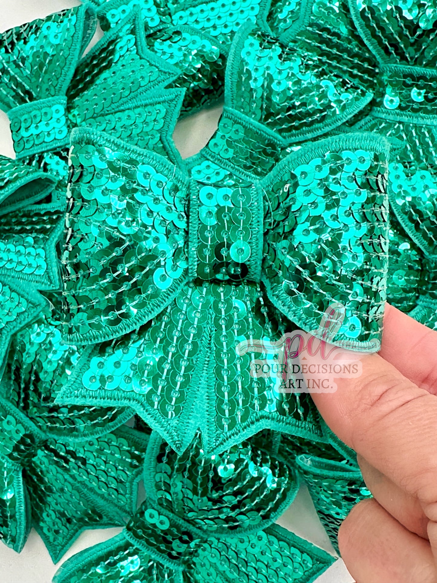 Sequin 3D Bow Patch