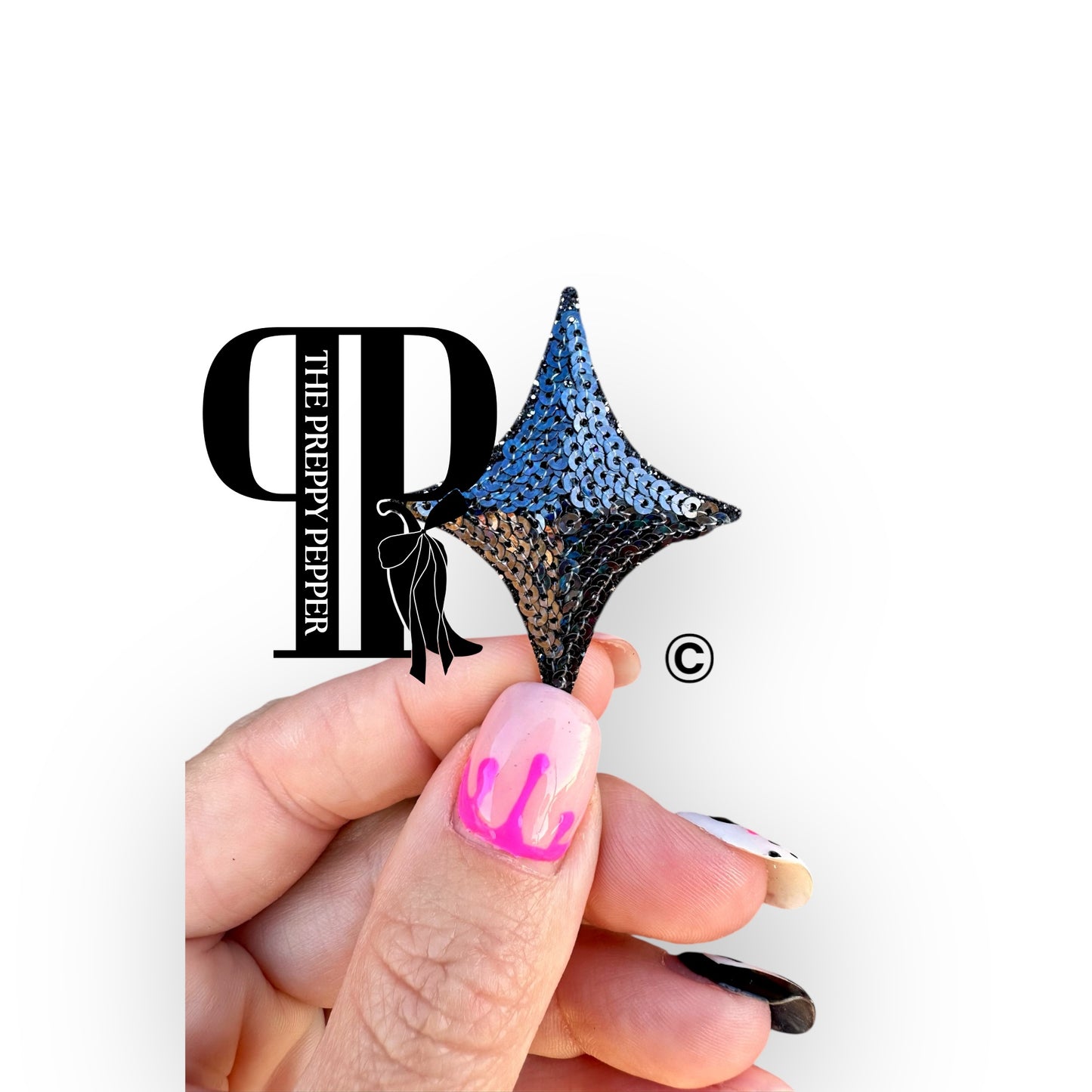 2” Sequin & Glitter Twinkle Star Patch