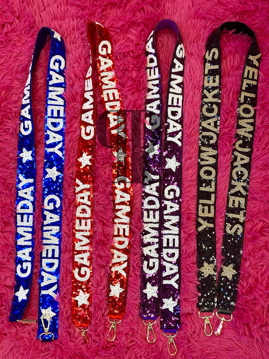 Sequin & Seed Beaded Bag Strap