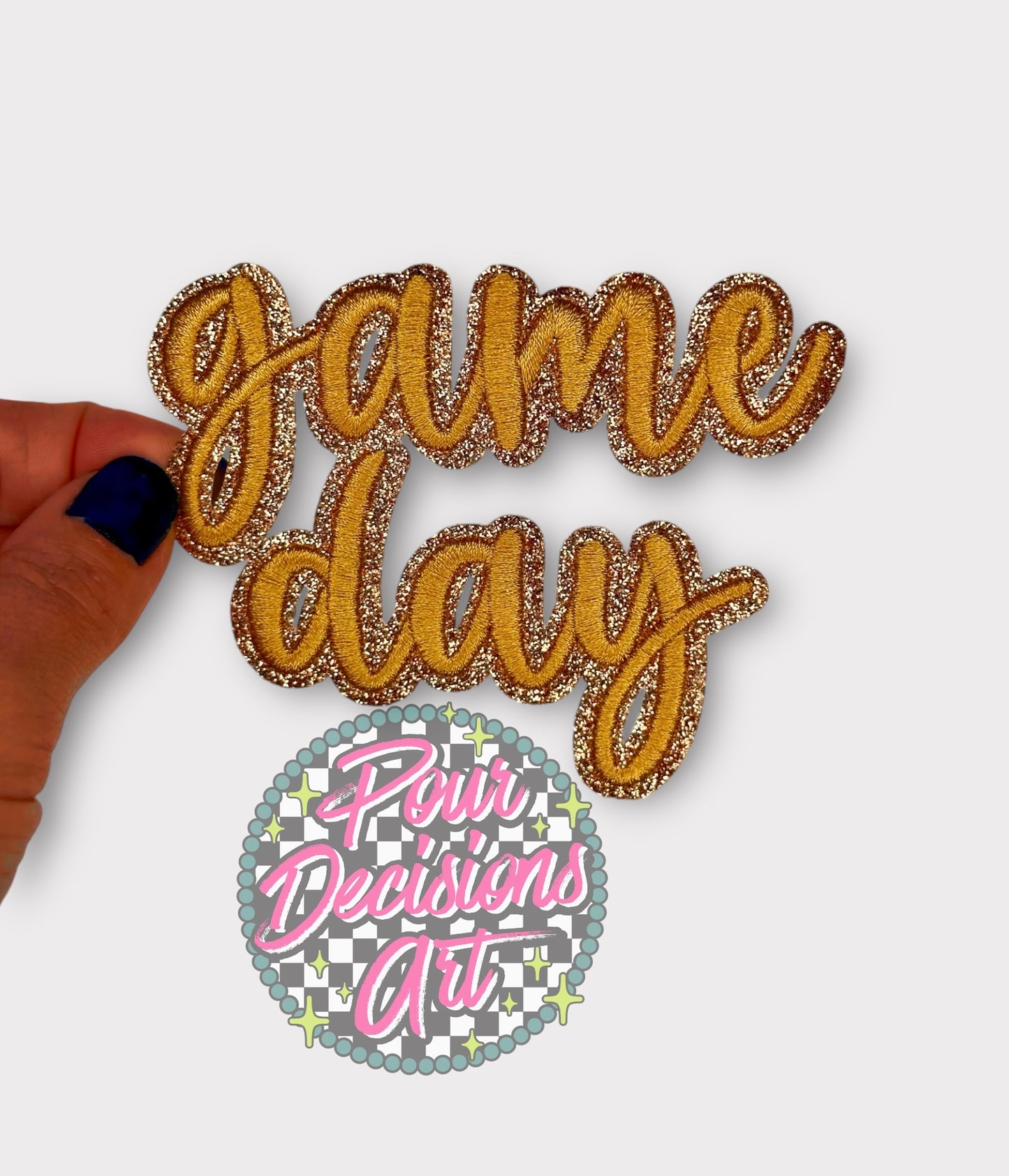 Gold Glitter Game Day Patch©️