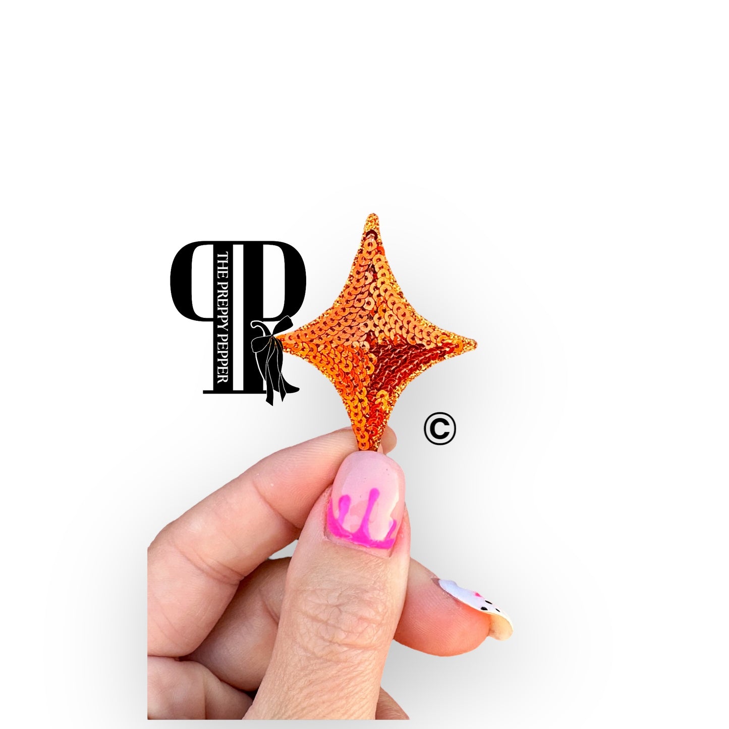 2” Sequin & Glitter Twinkle Star Patch