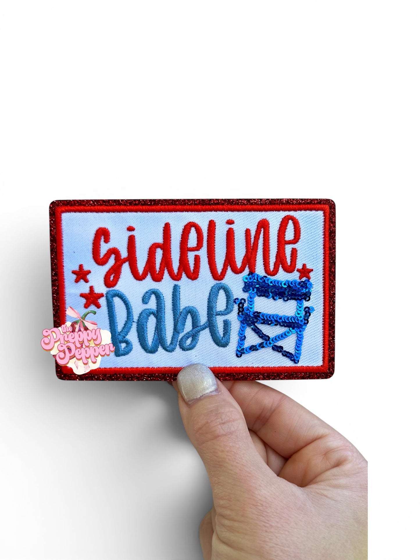 Sequin & Glitter Sideline Babe Patch