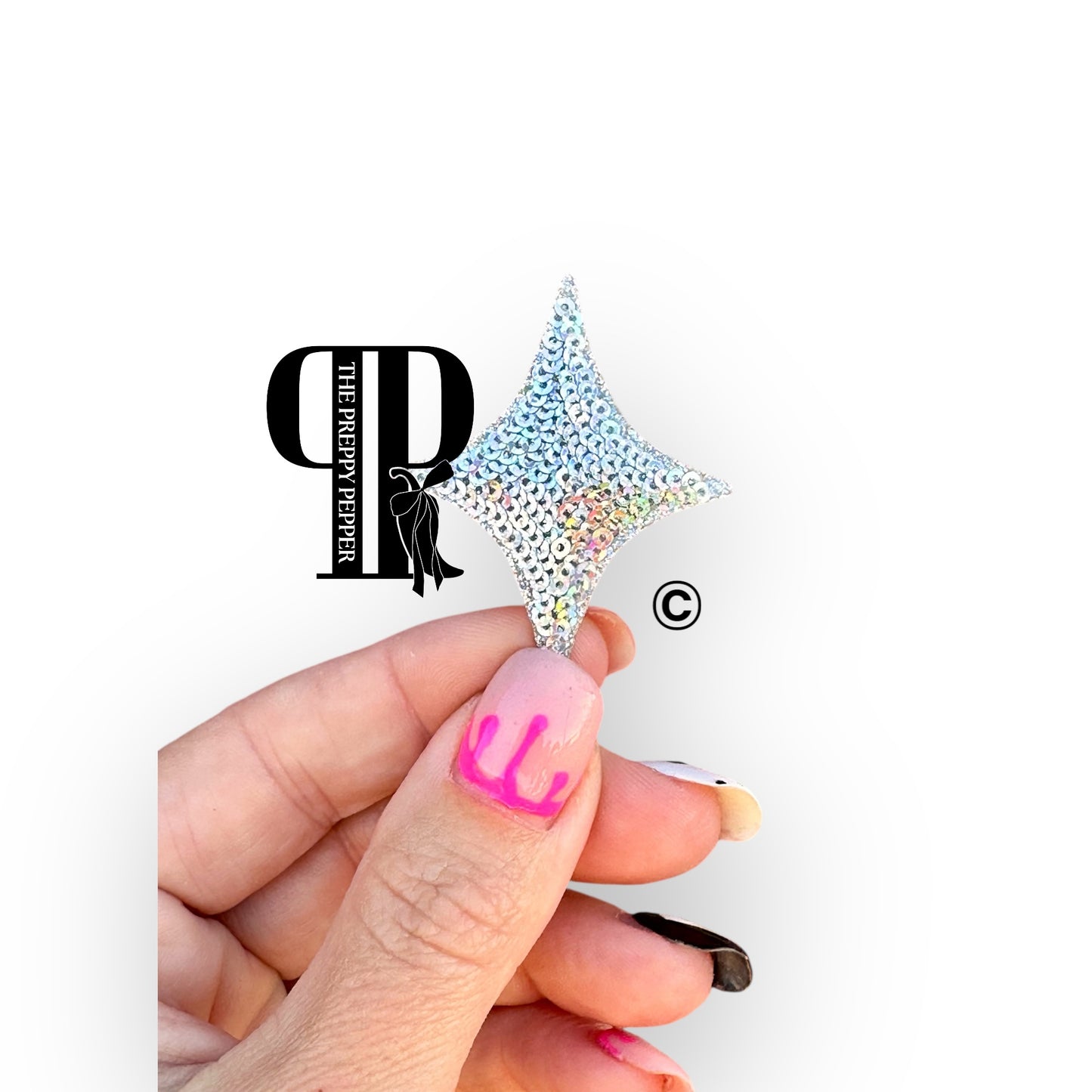 2” Sequin & Glitter Twinkle Star Patch