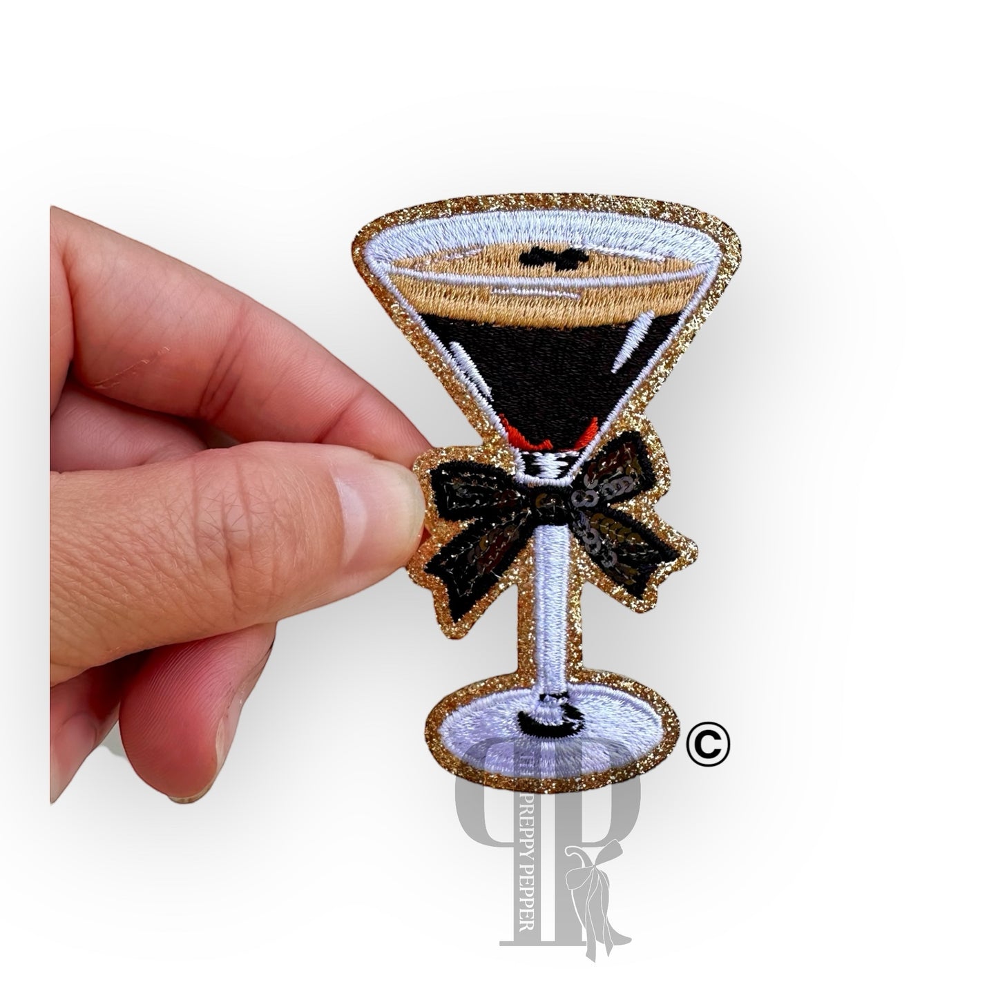 Sequin & Glitter Espresso Martini Patch©️