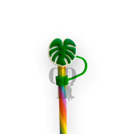 Monstera Straw Topper